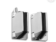 Polaris Hydraulic Hinge Set - Glass to Wall - Satin Stainless Steel